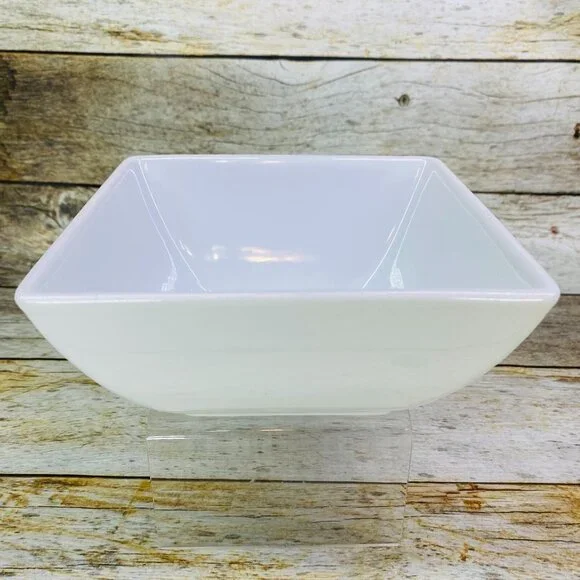 Threshold Target WHITE SOFT SQUARE All White Undecorated 6" All Porpuse Bowl - Picture 4 of 16